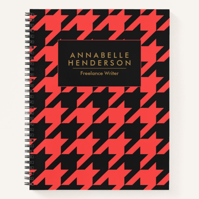 Cuaderno Houndstap negro y rojo (Anverso)