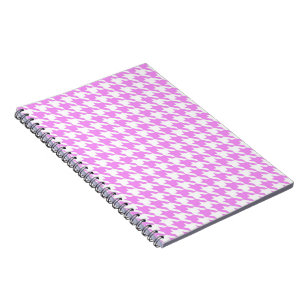 Cuaderno Houndstooth rosado