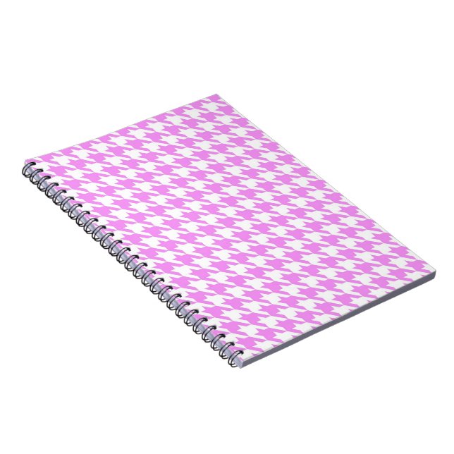 Cuaderno Houndstooth rosado (Lado Derecho)