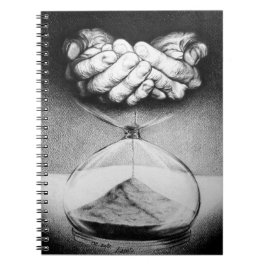 Cuaderno Hourglass hand Pencil Drawing Surreal art