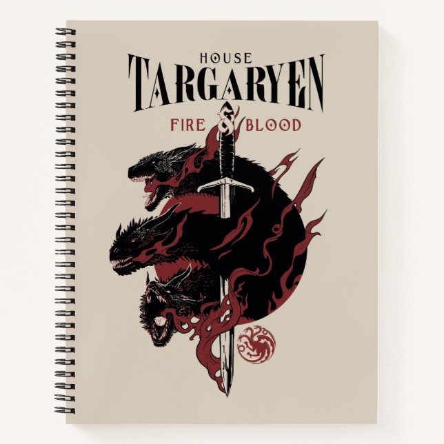 Cuaderno House Targaryen - Fire & Blood (Anverso)