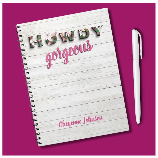 Cuaderno Howdy Gorgeous Country Western Moda Floral (Subido por el creador)