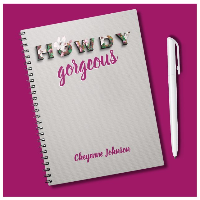 Cuaderno Howdy Gorgeous Natural Linen Moda Floral (Subido por el creador)