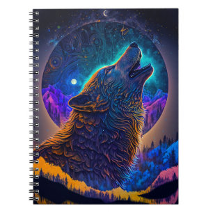 Cuaderno Howling Wolf Surreal Fantasy
