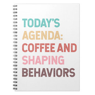 Cuaderno Hoy En Día Café Y Comportamientos De Forma