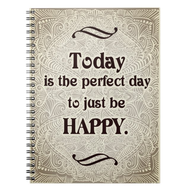 Cuaderno Hoy es el día perfecto - Cita Positiva (Frente)