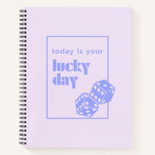 Cuaderno Hoy es tu día de suerte, Chica afortunado y afortu