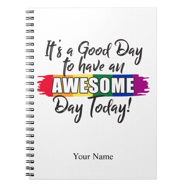 Cuaderno Hoy es un buen día para tener un día maravilloso (Frente)