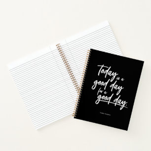 Cuaderno Hoy es un buen día para un buen día personalizado