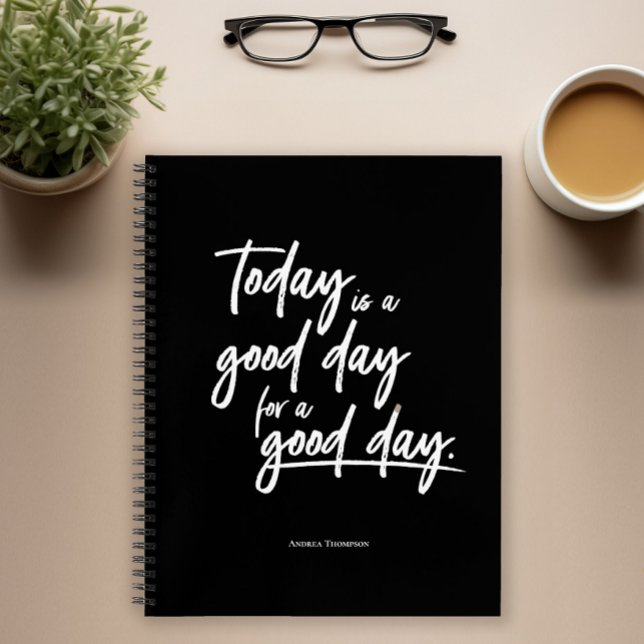 Cuaderno Hoy es un buen día para un buen personalizado (Personalized Corporateevent, Motivational bulk order Notebooks.)