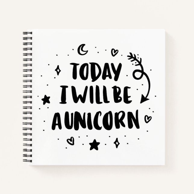 Cuaderno Hoy Seré Un Unicornio (Anverso)