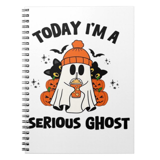 CUADERNO HOY SOY UN GRAVE CAFÉ DE FANTASMA DE HALLOWEEN (Frente)
