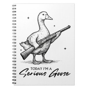 Cuaderno Hoy soy un serio amante de la oca con pistola