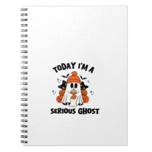 CUADERNO HOY SOY UN SERIO FANTASMA CAFE CALABAZA HALLOWEEN