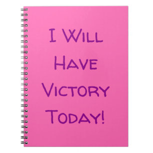 Cuaderno ¡Hoy Tendré Victoria! Magenta y rosa caliente