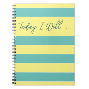 Cuaderno Hoy Voy... Estilo de franjas de objetivos pendient