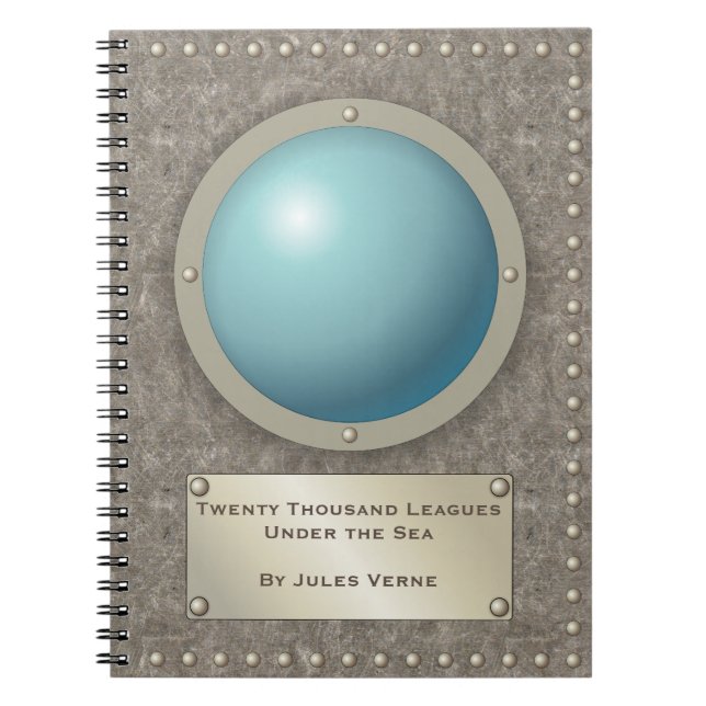 Cuaderno Hublot del submarino de Steampunk (Frente)