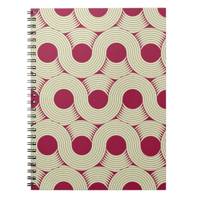 Cuaderno Huelga de Moebius: Infinita mosaico rojo-verde (Frente)