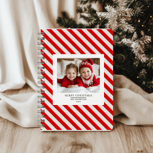 Cuaderno "Huelga roja con foto Feliz Navidad y nombre