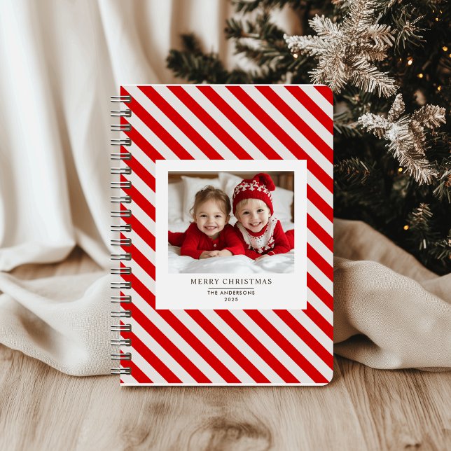 Cuaderno "Huelga roja con foto Feliz Navidad y nombre (Subido por el creador)