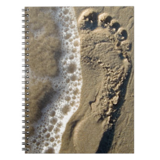 Cuaderno Huella de arena de playa