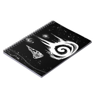 Cuaderno Huella de arte de espiral negativa de SJ