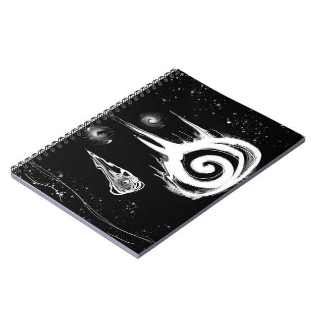Cuaderno Huella de arte de espiral negativa de SJ (Lado Izquierdo)