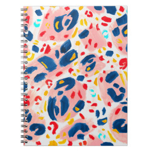Cuaderno Huella de leopardo: acuarela pintada a mano.