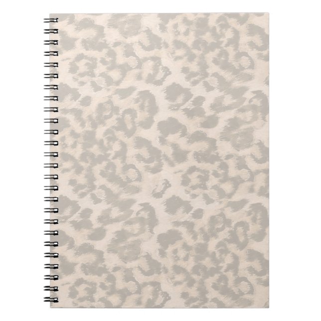 Cuaderno Huella de leopardo beige. (Frente)