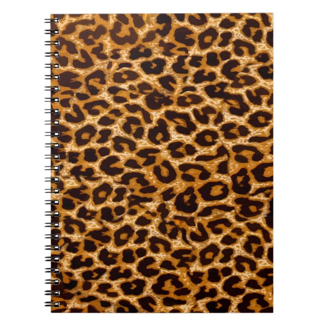 Cuaderno Huella de leopardo, huella de chita, rosa, niña (Frente)