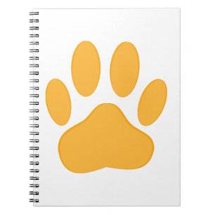 Cuaderno Huella de papel de perro naranja