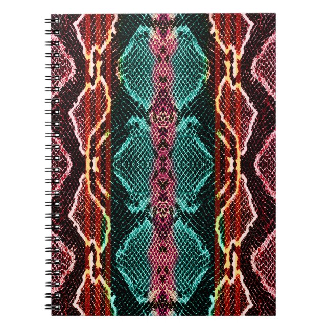 Cuaderno Huella de serpientes. patrón de serpiente. Impresi (Frente)