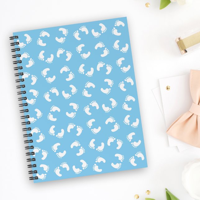 Cuaderno Huellas de bebé, Pie de bebés, Huellas, Azul, Niño (Subido por el creador)