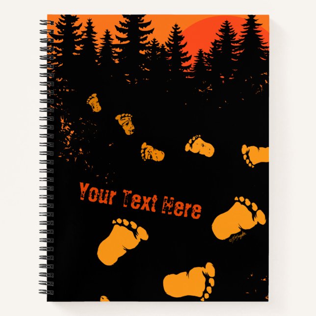 Cuaderno Huellas de Bigfoot al Atardecer (Anverso)