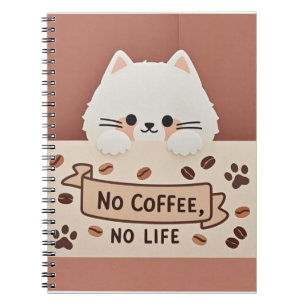 Cuaderno Huellas de garrapatas de felino pequeño y granos d