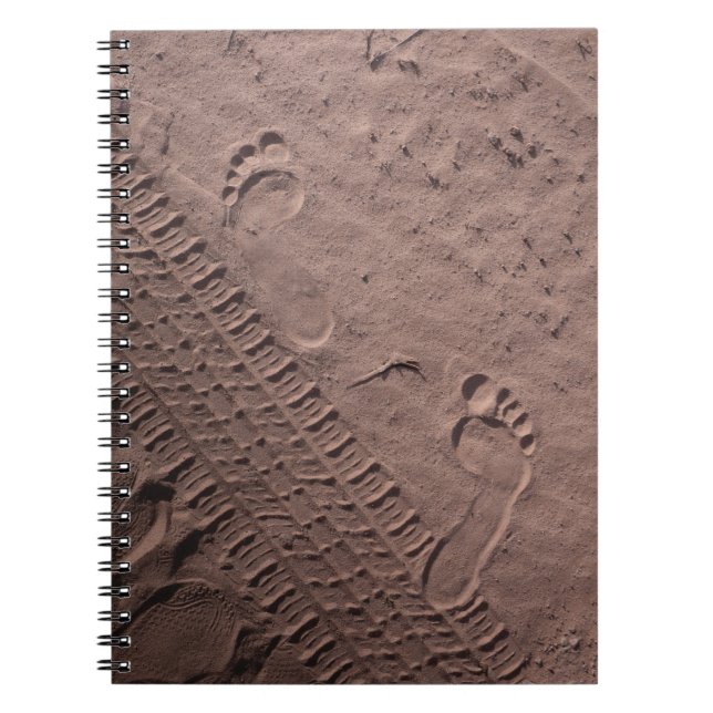 Cuaderno Huellas de pies en la arena (Frente)