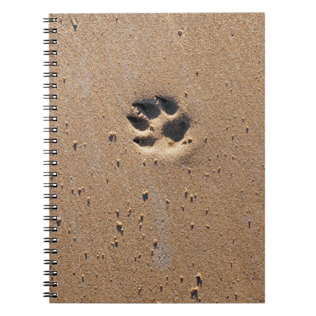 Cuaderno Huellas de pintura animal en la arena (Frente)