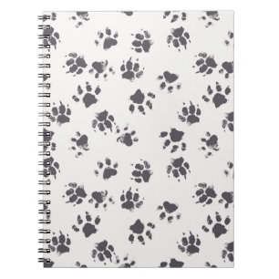 Cuaderno Huellas de trazo: Perro Monocromo sin soldadura.
