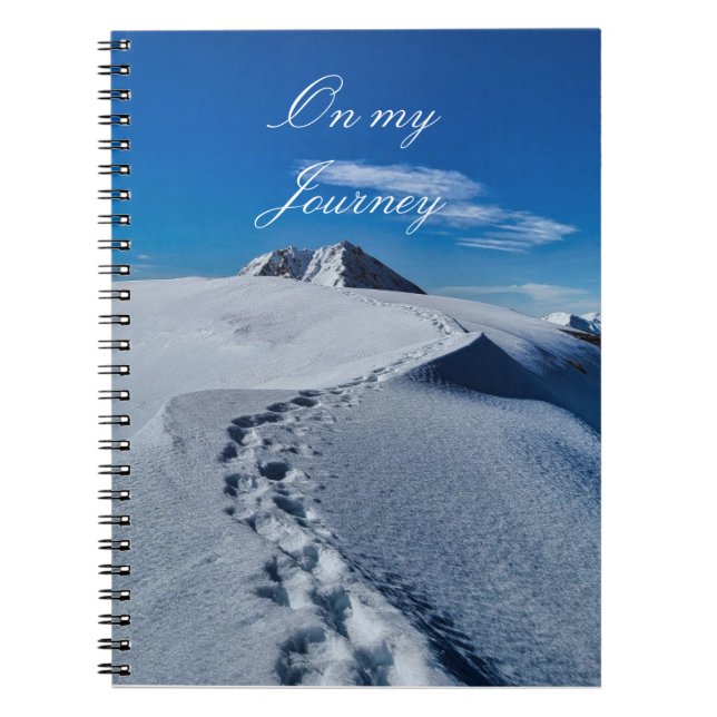 Cuaderno Huellas en el bloc de notas de nieve (Frente)