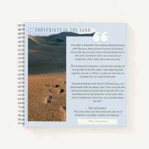 Cuaderno Huellas personalizadas en la gratitud del poema de