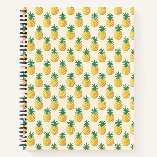 Cuaderno Hues amarillos de piña de oro tropical (Anverso)