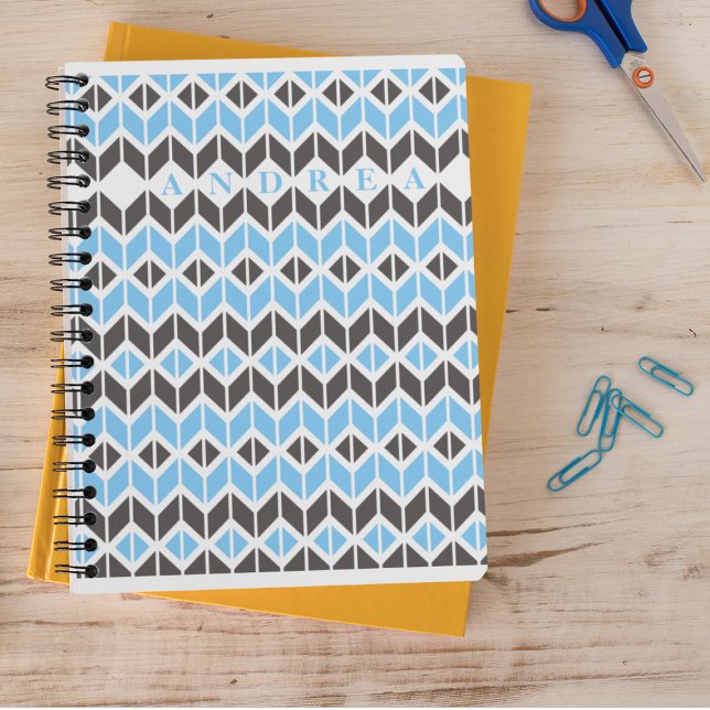 Cuaderno Hueso de arenque geométrico gris oscuro (Subido por el creador)
