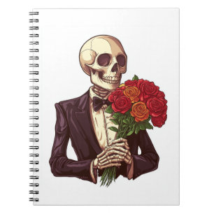 Cuaderno Huesos de amante � Esqueleto Romántico Divertido