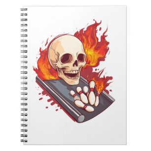 Cuaderno Huesos de bolos � Cráneo divertido de deportes