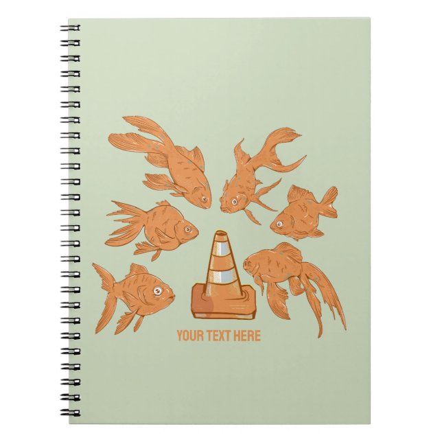 Cuaderno Huesos de carretera y pez dorado naranja (Frente)
