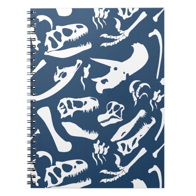 Cuaderno Huesos de dinosaurio (azul) (Frente)