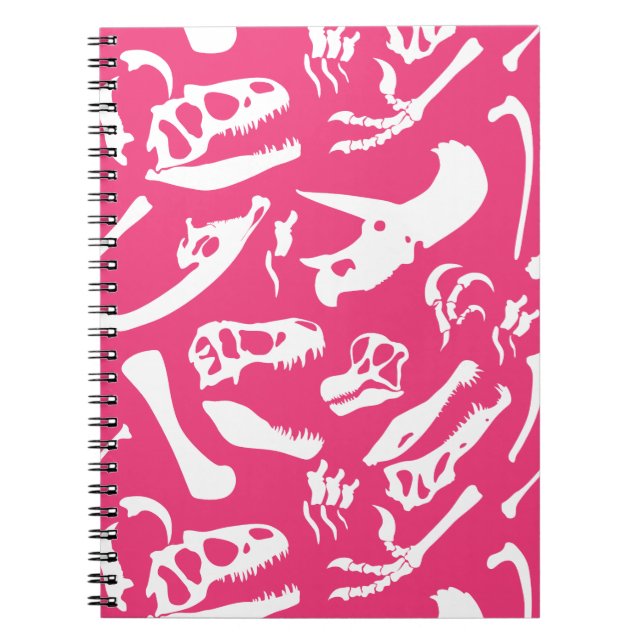 Cuaderno Huesos de dinosaurio (rosa) (Frente)