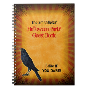 Cuaderno Huésped gótica del cuervo del fiesta de Hallowee