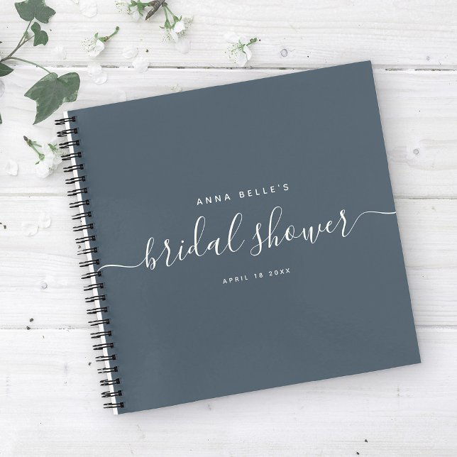 Cuaderno Huésped moderno de Moda azul oscuro guión de ducha (Subido por el creador)