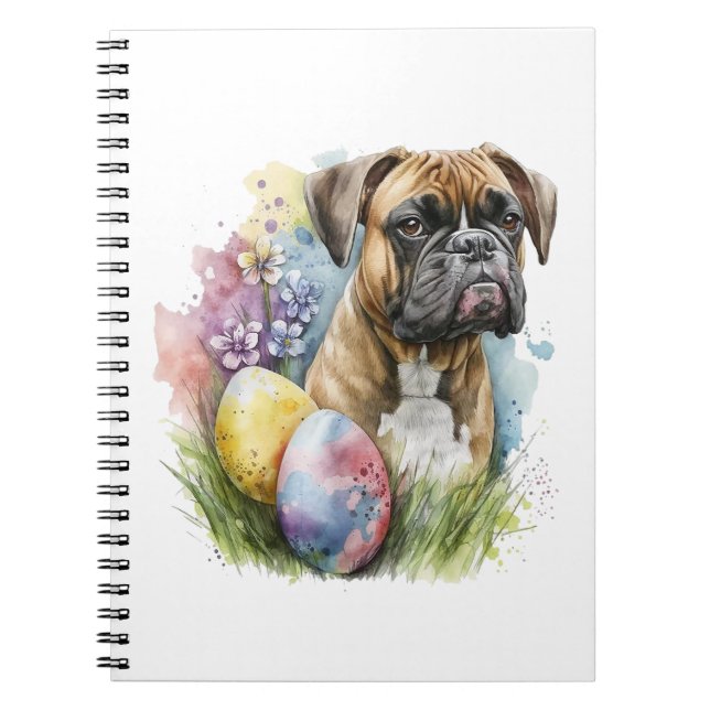 Cuaderno Huevo de Pascua de Boxer, Feliz Boxer de Pascua (Frente)